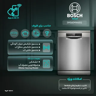 ماشین ظرفشویی 13 نفره بوش مدل SMS6EMW65Q 102716597